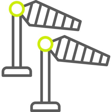 Yel değirmeni simgesi, vektör çizimi beyaz arkaplanda izole edildi