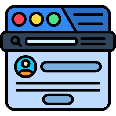 Web tasarım renk vektörü simgesi.