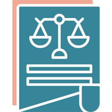 Hukuk ve hukuki simge vektör illüstrasyonu