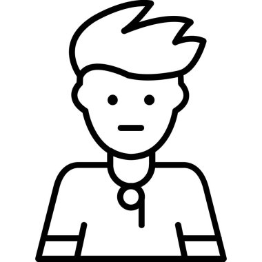 Avatar Adam, illüstrasyon, vektör, beyaz arkaplanda izole