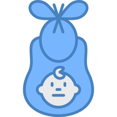 bebek yeni doğan ikon vektörü. Yeni doğan bebeğin taslağı. renk düz sembolü illüstrasyonu