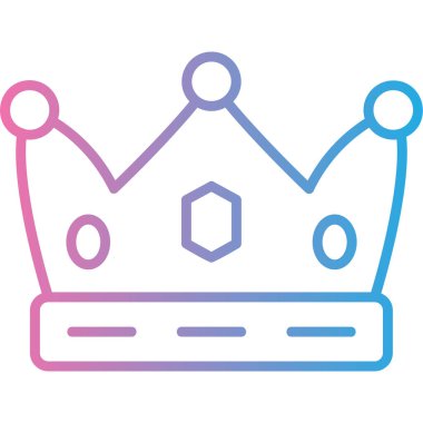 Taç. Web simgesi basit illüstrasyon