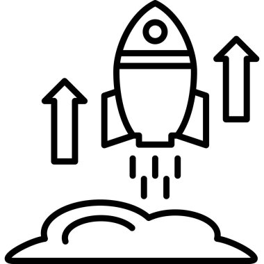 roket fırlatma roket simgesi