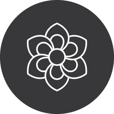 beautiful flower vector line icon