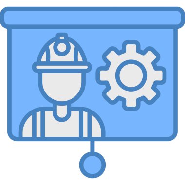 İnşaat sektöründe kutsal kişilerin resmi, vektör çizim