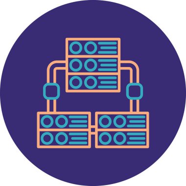 Sunucu. Web simgesi basit illüstrasyon