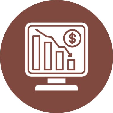 İş ve finans simgesinin vektör illüstrasyonu