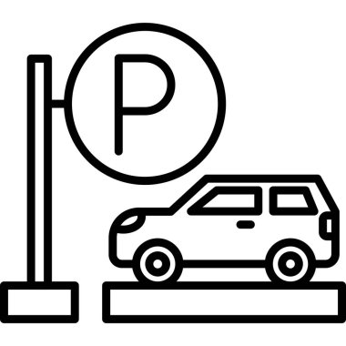 park simgesi vektör illüstrasyonu