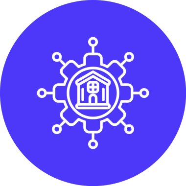 vektör evi simgesi, illüstrasyon