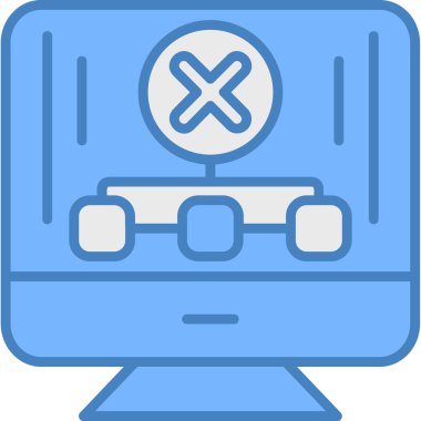 Bilgisayar. Web simgesi basit illüstrasyon