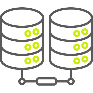 Veritabanı sunucu vektör simgesi