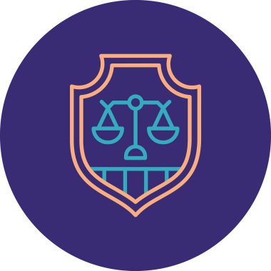 Kalkan. Web simgesi basit illüstrasyon