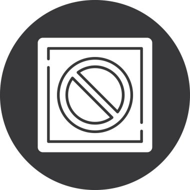 Çember çizgisinde işaret yok, yasaklı vektör illüstrasyonunun simgesi