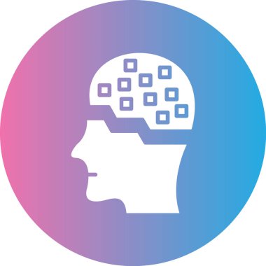 İnsan beyni ikon vektör illüstrasyonu