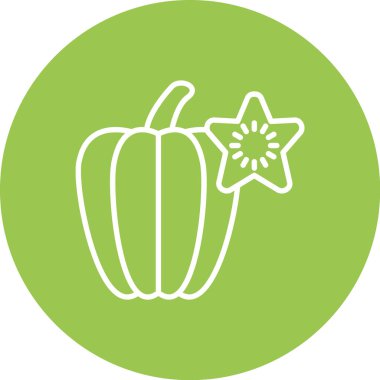 Balkabağım. Web simgesi basit illüstrasyon