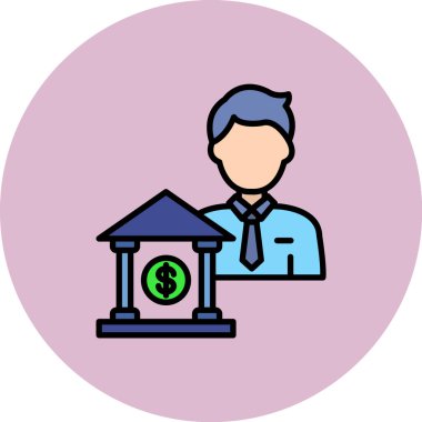 banka simgesi vektör illüstrasyonu