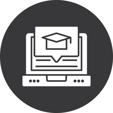 Çevrimiçi eğitim vektörü simgesi