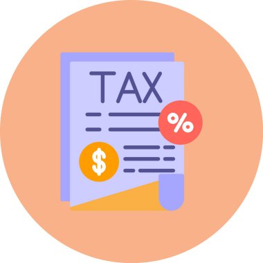 Vergi. Web simgesi basit illüstrasyon