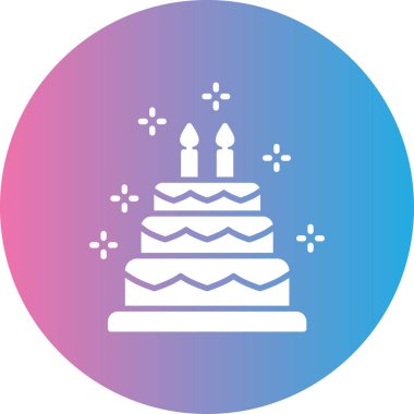 Kek. Web simgesi basit illüstrasyon