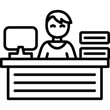 yönetici ofis çalışanı simgesi, özet biçimi