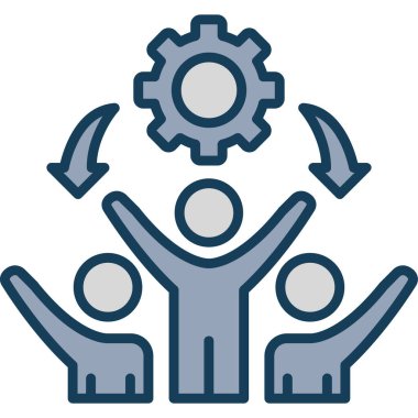 İş takım çalışması vektör simgesi