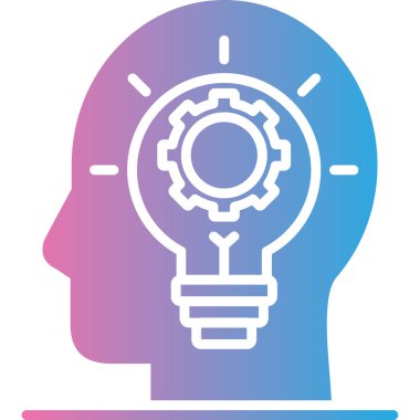 Ampullü insan kafasının vektör çizimi