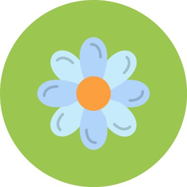 Çiçek. Web simgesi basit illüstrasyon