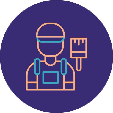 Bir robot simgesinin vektör illüstrasyonu