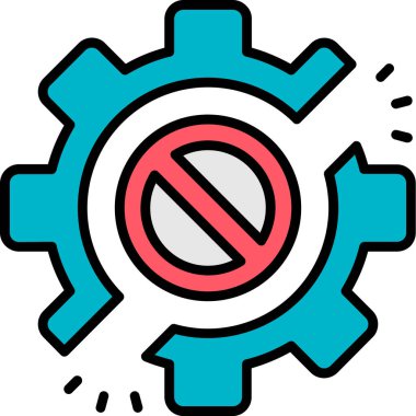 ayarları durdur. Web simgesi basit illüstrasyon