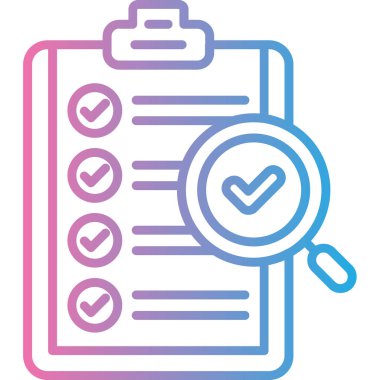 Kontrol listesi simgesi vektör illüstrasyonu