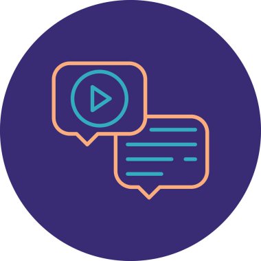 Konuş. Web simgesi basit illüstrasyon