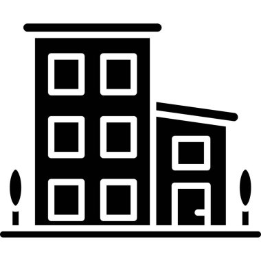 bina simgesi, vektör illüstrasyonu