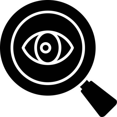 Büyütme cam simgesi, vektör illüstrasyonu