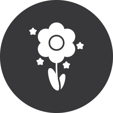 güzel çiçek sembolü vektör simgesi