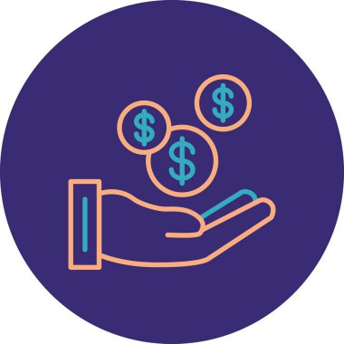 Bir doların vektör illüstrasyonu