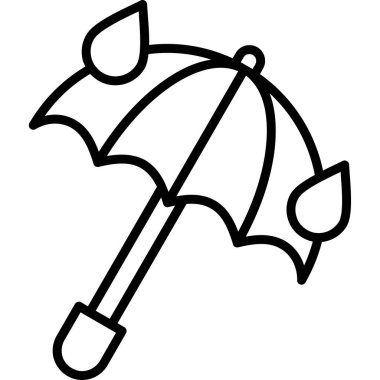 Çizgi film şemsiyesinin vektör illüstrasyonu