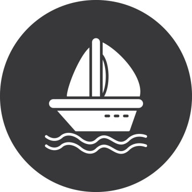 modada izole edilmiş arka planda tekne simgesi