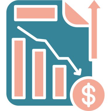 finansal eğilim şeması vektör illüstrasyonu