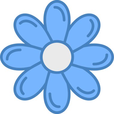 Çiçek. Web simgesi basit illüstrasyon