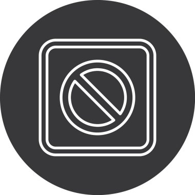 Dumanlı ikon vektör illüstrasyonu yok