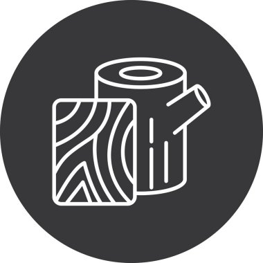 Tuvalet kağıdı simgesi, basit biçim