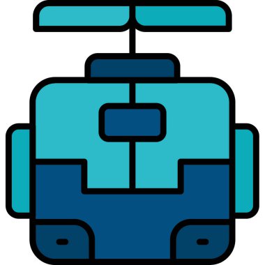 Sırt çantası simge vektör çizim