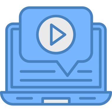 video. Web simgesi basit illüstrasyon