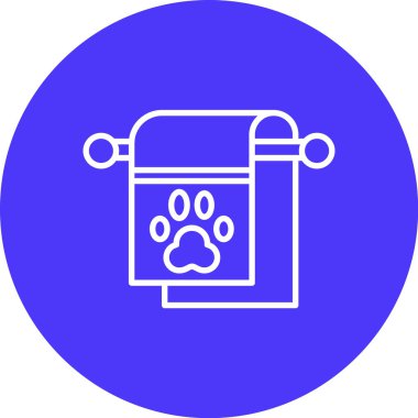 Evcil köpek ikonu. Basit resimleme