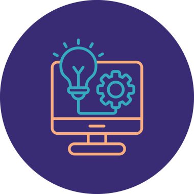 bilgisayar ekran simge vektör çizim