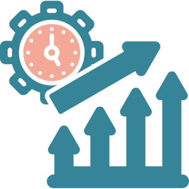 Zaman Yönetimi. Web simgesi basit illüstrasyon