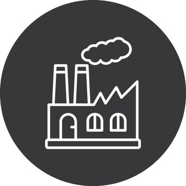 Fabrika simgesi vektör illüstrasyonu