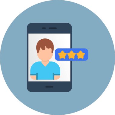 Müşteri değerlendirme ikonu. düz dizayn.