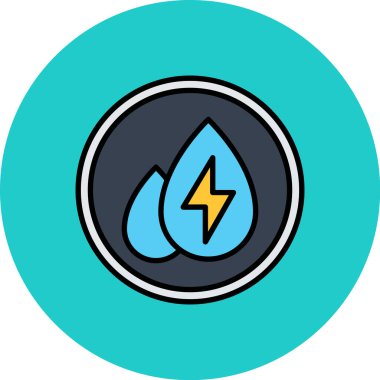 Bir damla suyun vektör illüstrasyonu