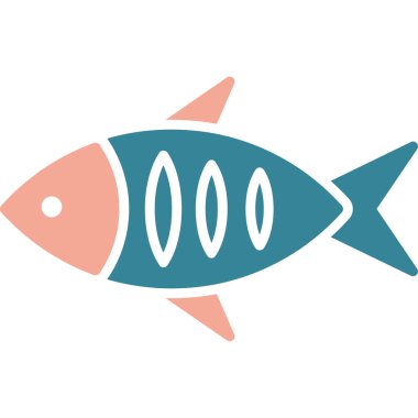 balık simgesi vektör illüstrasyonu